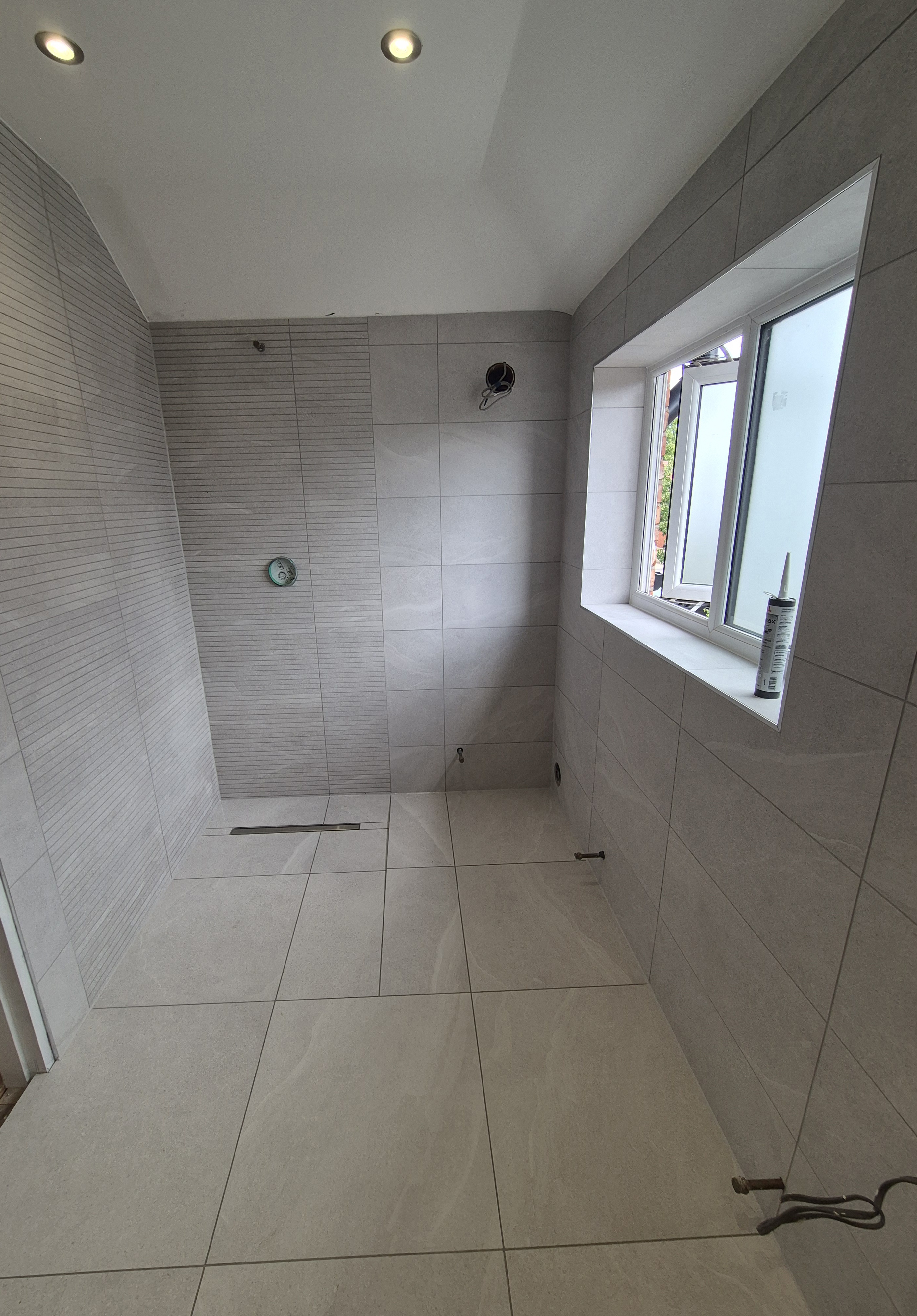 Modern Wetroom Tiling Project in Didsbury